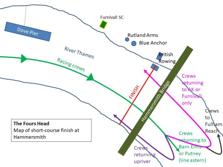 Fours Head Hammersmith Fiish map