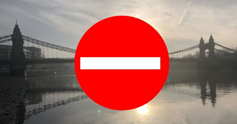Hammersmith Bridge is closed to boat traffic