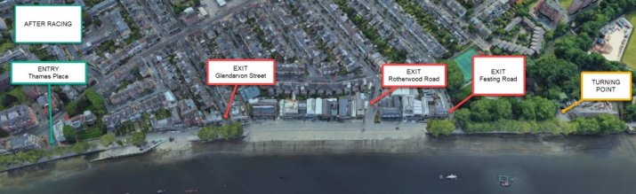 Departure map for Putney Embankment