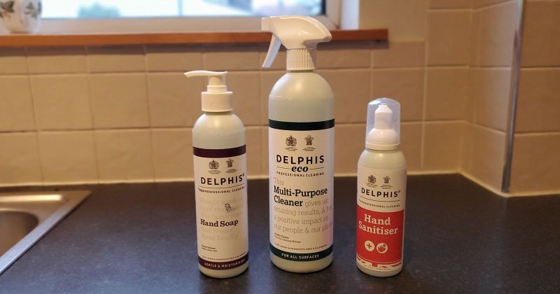 3 Delphis Eco cleaning products